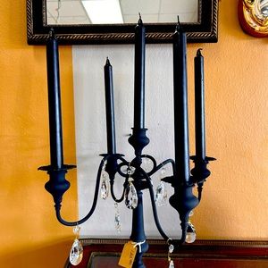 Gorgeous, vintage, black candelabra Gothic/Halloween